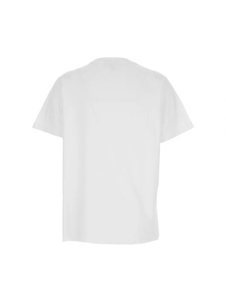 Camisa de algodón de tela jersey Ganni blanco