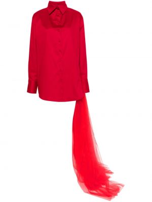 Πουκάμισο ντραπέ Atu Body Couture κόκκινο
