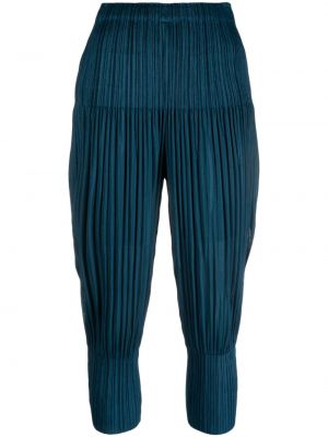 Pantaloni plisate Pleats Please Issey Miyake albastru