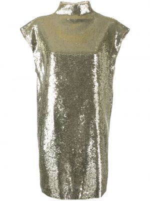 Коктейлна рокля с пайети златисто Gauchere
