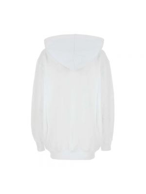 Bluza z kapturem bawełniana Lanvin biała
