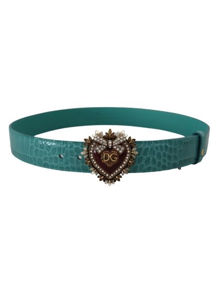 Cinturón de cuero con hebilla con corazón Dolce & Gabbana