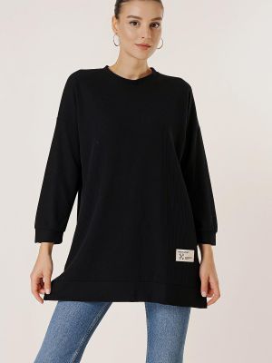 Dzianinowa bluzka By Saygı czarna