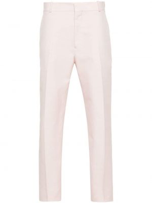 Pantaloni din bumbac Alexander Mcqueen roz