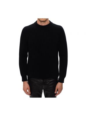 Jersey de lana de punto de tela jersey Saint Laurent negro