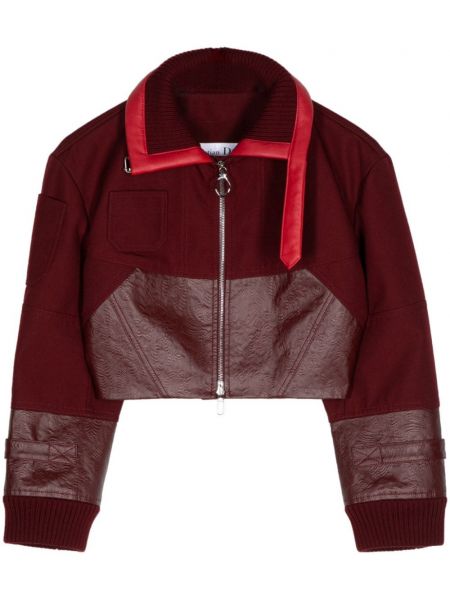 Jacquard duga jakna s cvjetnim printom Christian Dior Pre-owned crvena