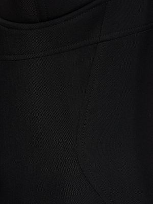 Robe longue asymétrique Mugler noir