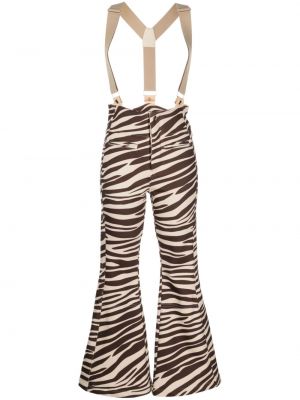 Nohavice s potlačou so vzorom zebry Cynthia Rowley hnedá