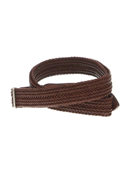 Cinturón de cuero con trenzado Orciani marrón