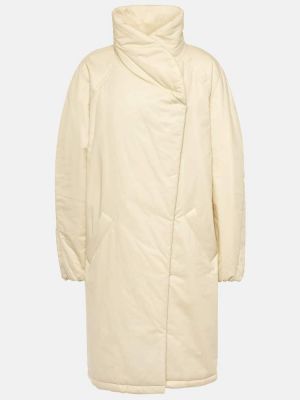 Βαμβακερό κοντό παλτό Isabel Marant λευκό