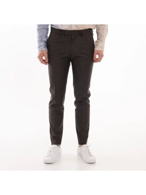Pantalones chinos de lana skinny Mauro Grifoni marrón