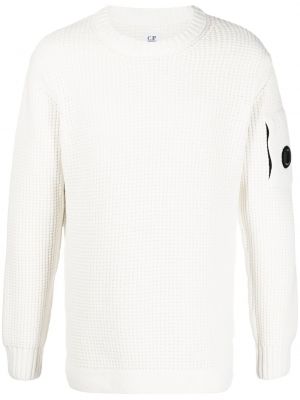 Rund hals bomull sweatshirt C.p. Company hvit