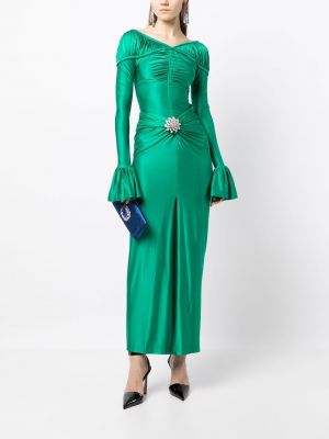 Saténové sukně Paco Rabanne zelené