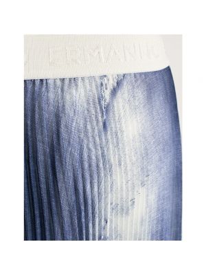 Falda midi plisada Ermanno Scervino azul