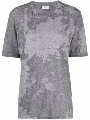Camiseta tie dye Saint Laurent gris