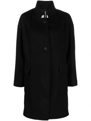 Kabát s knoflíky Mackintosh černý