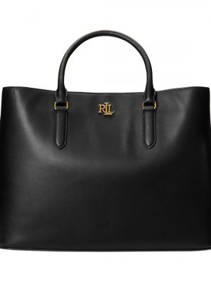 Кожаная сумка Lauren Ralph Lauren черная