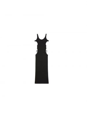 Dlouhé šaty s hranatým výstřihem Fashion Concierge Vip černé