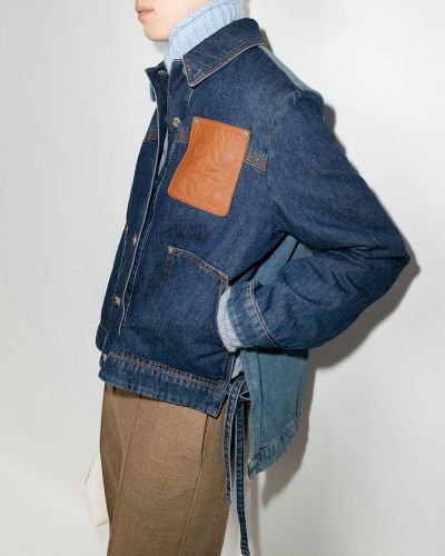 Jeansjacke mit geknöpfter Loewe blau