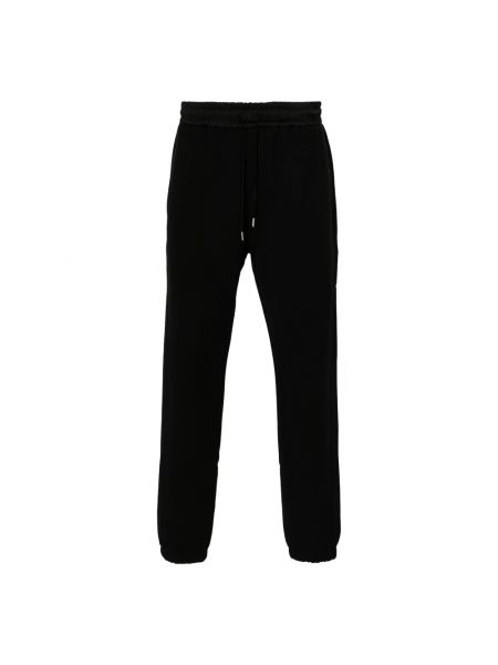 Spodnie sportowe bawełniane Saint Laurent czarne