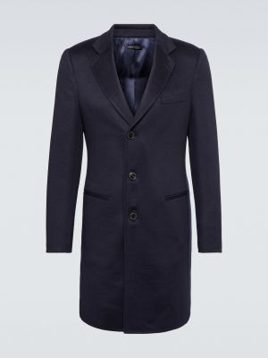 Кашемировое пальто Giorgio Armani синее