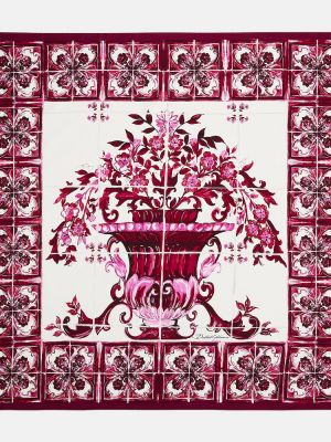 Fular de mătase cu imagine Dolce&gabbana roz