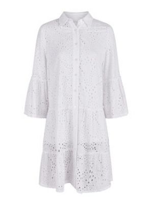 Priliehavé košeľové šaty Marc Aurel biela