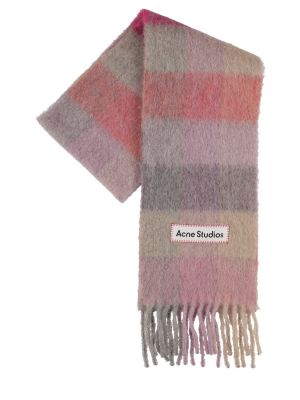 Bufanda de lana de alpaca de lana mohair Acne Studios rosa