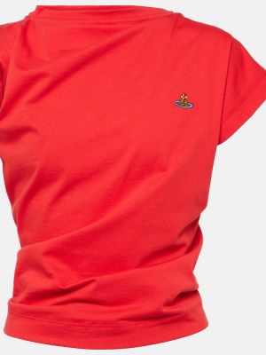 Džersis medvilninis marškinėliai Vivienne Westwood raudona