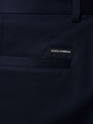 Relaxed памучни chino панталони Dolce & Gabbana синьо