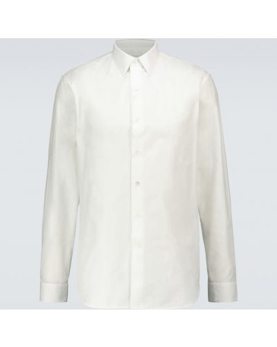 Памучна риза Berluti бяло