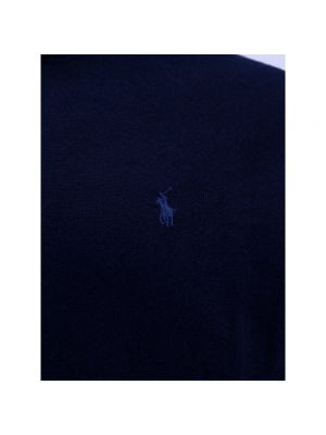 Jersey cuello alto de lana con cuello alto de tela jersey Polo Ralph Lauren azul