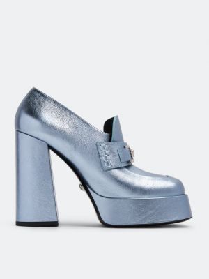 Туфли на платформе Versace синие