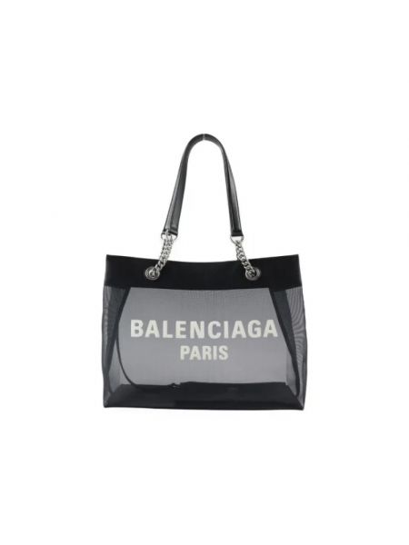 Shopperka skórzana Balenciaga Vintage czarna