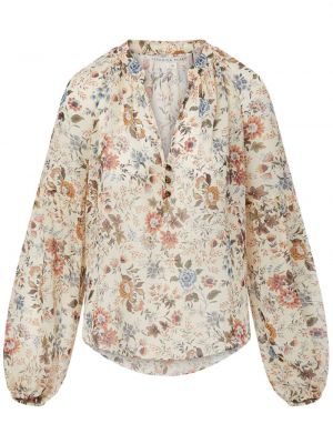 Bluză cu model floral cu imagine Veronica Beard