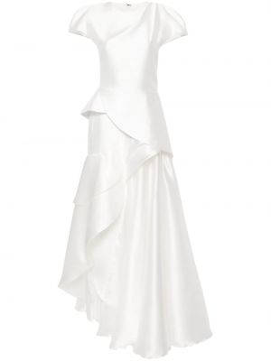 Asimetrična satenska suknja Gaby Charbachy bijela