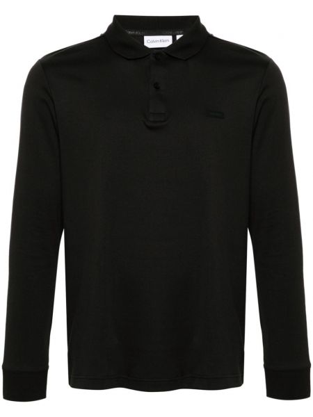 Polo en coton Calvin Klein noir