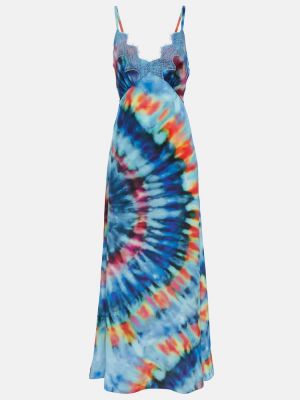 Svilena maksi haljina tie-dye Chloã© plava