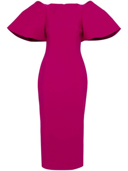 Koktejl obleka iz krep tkanine Solace London roza