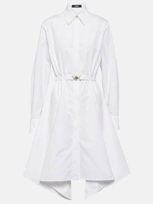 Mini robe en coton Versace blanc