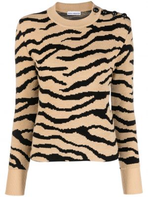 Džemper od merino vune s printom s leopard uzorkom Rabanne