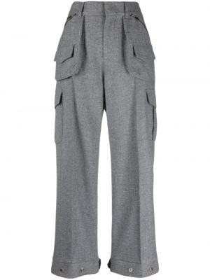 Pantaloni cargo di lana Ermanno Scervino grigio