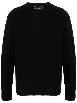 Chunky pulover z vezenjem Neil Barrett črna
