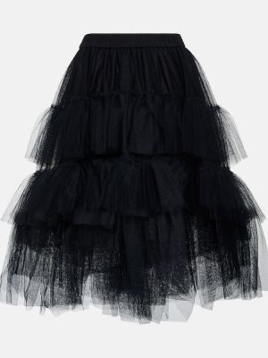Midi sijonas iš tiulio Simone Rocha juoda