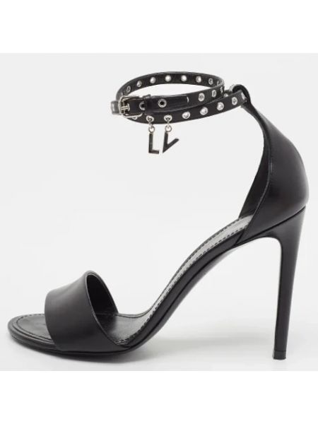 Sandalias de cuero retro Louis Vuitton Vintage negro
