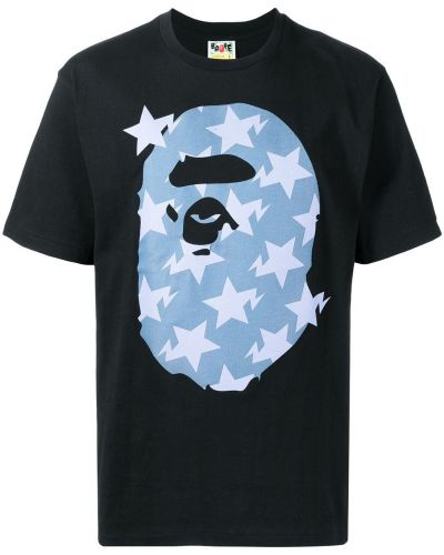 Trykt t-skjorte A Bathing Ape® svart