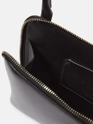 Асиметрични кожени чанта за ръка The Attico черно