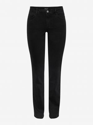 Straight fit džíny Pieces černé