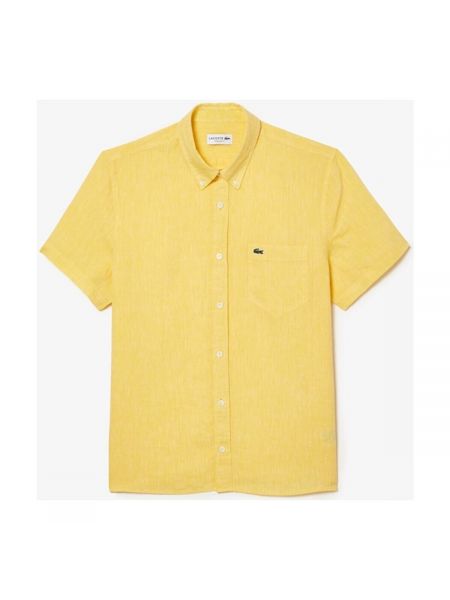 Košile s krátkými rukávy Lacoste žlutá