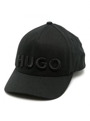 Haftowana czapka z daszkiem Hugo czarna